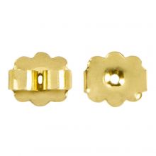 Edelstahl Ohrstecker Verschluss (5.5 x 6.5 x 3 mm) Gold (10 Stück)