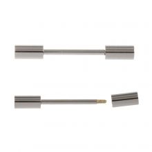 Schraubverschluss für Kordel (Innenmaß 2 mm - 25 x 3 mm)  Altsilber (3 Stück)