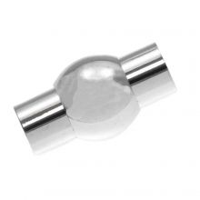 Edelstahl Magnetverschluss (Innenmaß 6 mm) Altsilber (1 Stück)