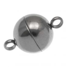 Edelstahl Magnetverschluss (18 x 12 mm) Altsilber (1 Stück)