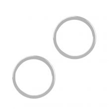 Geschlossene Edelstahl Ringe (Außenmaß 12 mm, Innenmaß 10 mm) Altsilber (10 Stück)