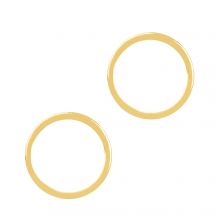 Geschlossene Edelstahl Ringe (Außenmaß 20 mm, Innenmaß 18 mm) Gold (5 Stück)