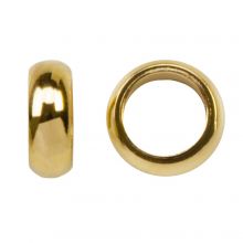Edelstahl Perlen (6 x 2 mm) Gold (10 Stück)