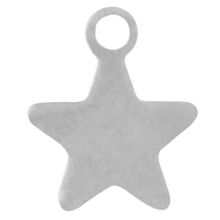 Edelstahl Charm Stern (10 x 8 x 0.8 mm) Altsilber (20 Stück)