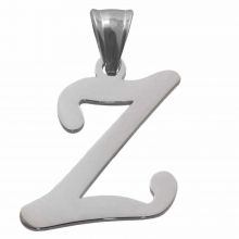 Edelstahl Buchstabenanhänger Z (32 mm) Altsilber (1 Stück)
