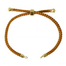 Armband DIY - Geflochtene Nylonkordel Verstellbar (22cm) Caramel - Gold (1 Stück)