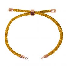 Armband DIY - Geflochtene Nylonkordel Verstellbar (22cm) Honey - Rose Gold (1 Stück)