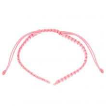 Armband DIY - Geflochtene Nylonkordel Verstellbar  (15 cm) Pink (1 Stück)