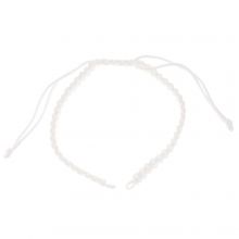 Armband DIY - Geflochtene Nylonkordel Verstellbar  (15 cm) White (1 Stück)