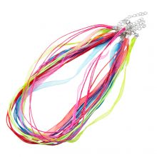 DIY Halskette - Baumwoll-Wachsschnur Halskette (45 cm) Mix Color (5 Stück)