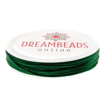Satinkordel (1 mm) Emerald Green (15 Meter)