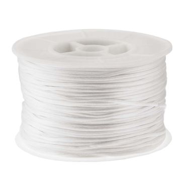 Satinkordel (1 mm) White (91 Meter)