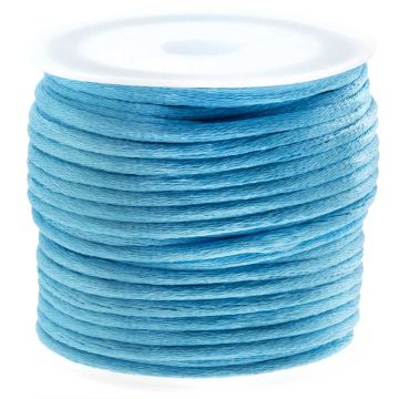 Satinkordel (2 mm) Sky Blue (10 Meter)