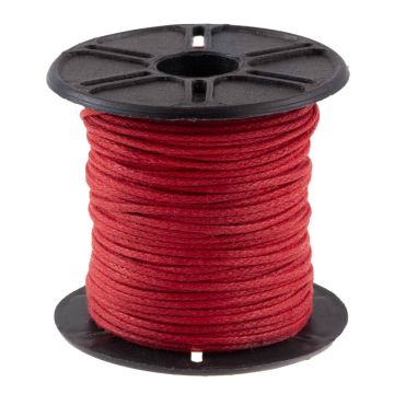 Wachsschnur Baumwolle (ca. 1 mm) Red (25 Meter)