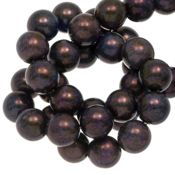 DQ Glasperlen (6 mm) Marble Oil (25 Stück)