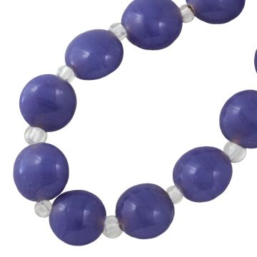 Glasperlen (12 - 14 x 6.5 - 9 mm) Iris Bloom (12 Stück)