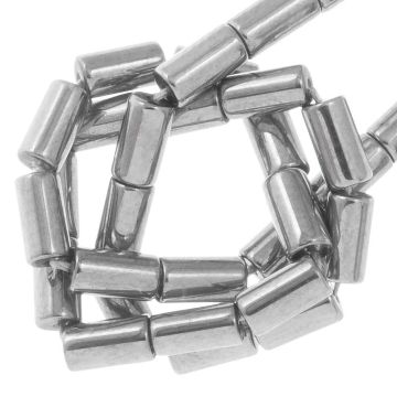 Galvanisierte Glasperlen (5 x 2.5 mm) Platinum (75 Stück)