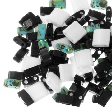 Miyuki Tila Mischung (5 x 5 / 5 x 2.3 mm) Abstract (80 Stück)