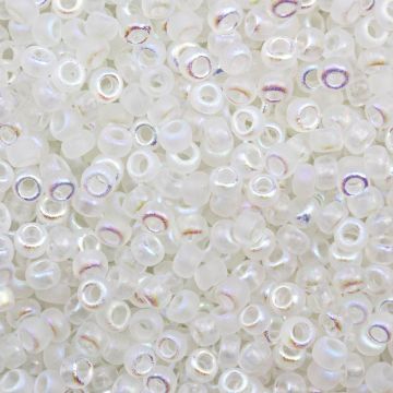 DQ Rocailles (3 mm) Crystal Etched AB Full (15 Gramm)