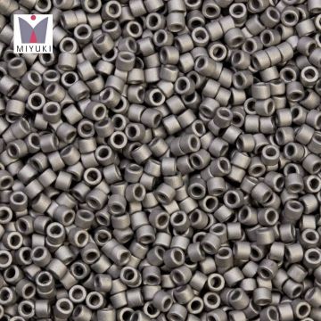 Miyuki Delica Perlen (11/0) Metallic Silver Matted (2.8 Gramm)