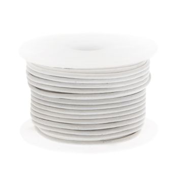 Lederband Rund (1 mm) White (10 Meter)