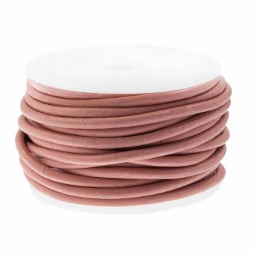 Lederband Rund (2 mm) Salmon (5 Meter)