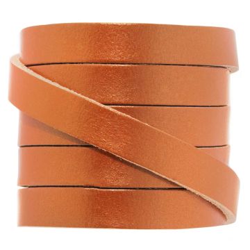 Lederband Breit (10 x 2 mm) Metallic Copper (1 Meter)