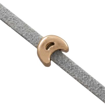 Schiebeperle Mond (Innenmaß 3 x 2 mm) Rose Gold (10 Stück)