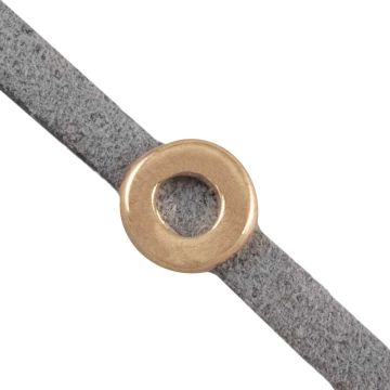 Schiebeperle Kreis (Innenmaß 3 x 2 mm) Gold (10 Stück)