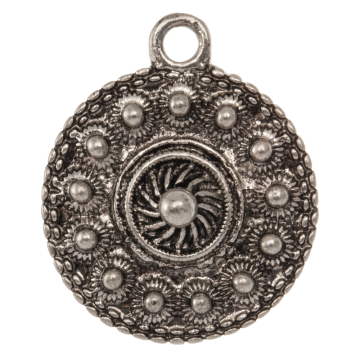 Charm Zeeland Trachtenknopf (24 x 20 x 6 mm) Altsilber (2 Stück)