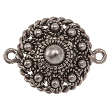 Schmuckverbinder Zeeland Trachtenknopf (30 x 23.5 x 9 mm) Altsilber (2 Stück)