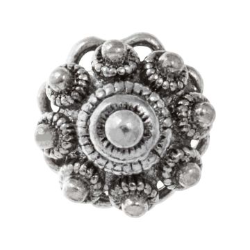 Cabochon Zeeland Trachtenknopf (12 x 8.5 mm) Altsilber (3 Stück)