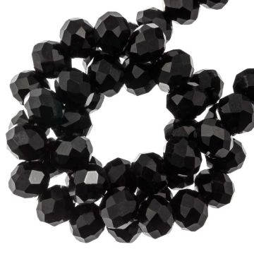 Facettperlen Rondell (3 x 2 mm) Sparkling Black (130 Stück)