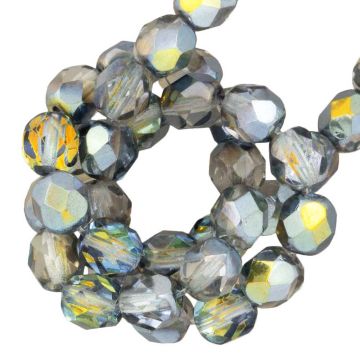 DQ Feuerpolierte Facettperlen (2 mm) Crystal Marea (50 Stück)