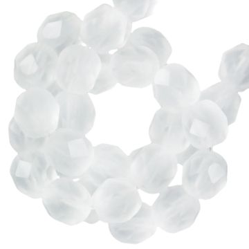 DQ Feuerpolierte Facettperlen (Crystal Matt) 6 mm (25 Stück)