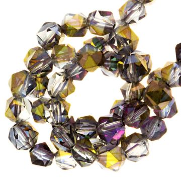 Galvanisierte Facettperlen (6 mm) Golden Half Plated (100 Stück)