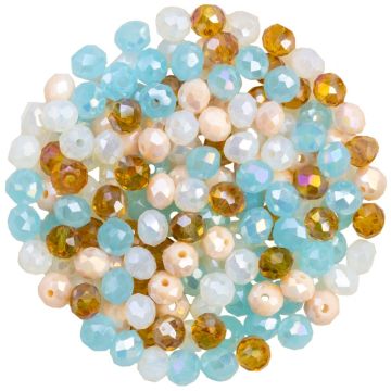 Facettperlen Rondell (6 x 5 mm) Light Salmon (140 Stück)