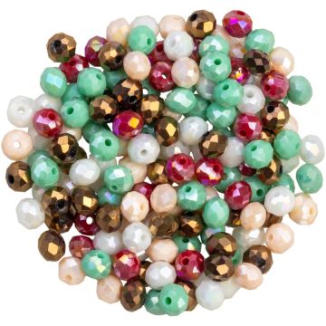 Facettperlen Rondell (6 x 5 mm) Pale Green (140 Stück)