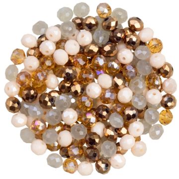 Facettperlen Rondell (6 x 5 mm) BurlyWood (140 Stück)