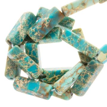 Regalit Jaspis Perlen (14 x 4 mm) Turquoise (28 Stück)