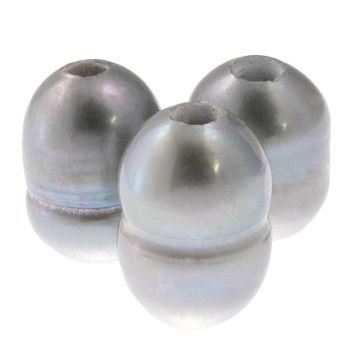 Süßwasserperlen (7 - 9 x 7 mm) Grey (10  Stück)