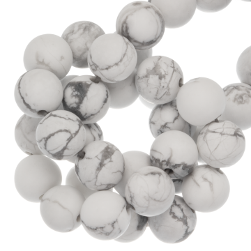 Howlith Perlen Frosted (8 mm) 45 Stück