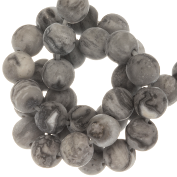 Picasso Jaspis Perlen Frosted (6 mm) 58 Stück