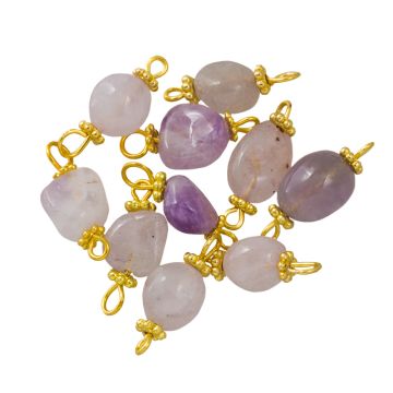 Jade Schmuckverbinder (18 - 20 x 7.5 - 9 mm) Gold (10 Stück)