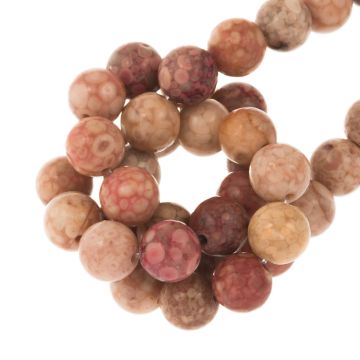 Maifan Perlen (8 mm) Flamingo (48 Stück)