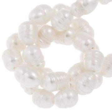 Süßwasserperlen (7 - 9 x 6.5 mm) White (20 Stück)