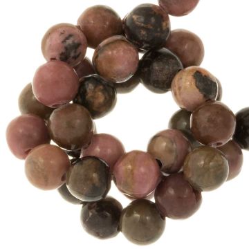 Rhodonit Perlen (6 mm) 60 Stück