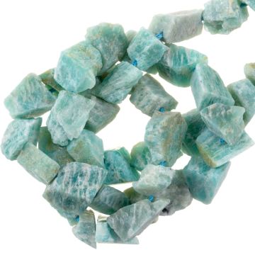 Amazonit Perlen (4 - 11 x 4.5 - 14.5 x 4.5 - 14.5 mm) 45 Stück