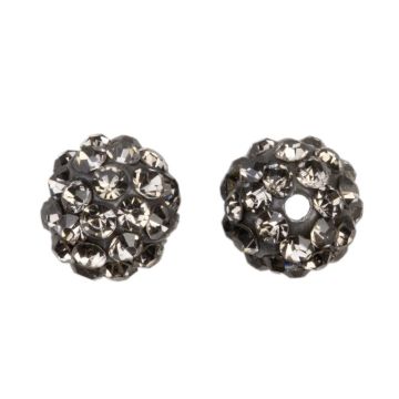 Shamballa Perlen (4 mm) Black Diamond (5 Stück)