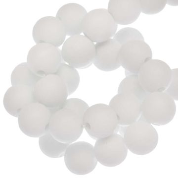 Acrylperlen Matt (6 mm) White (100 Stück)